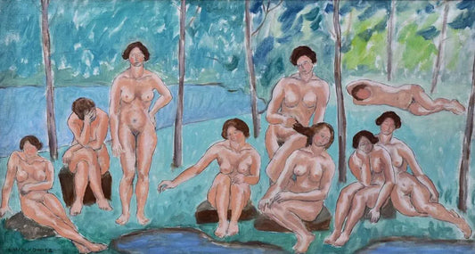 Abraham Walkowitz (1878-1965) Nude Bathers