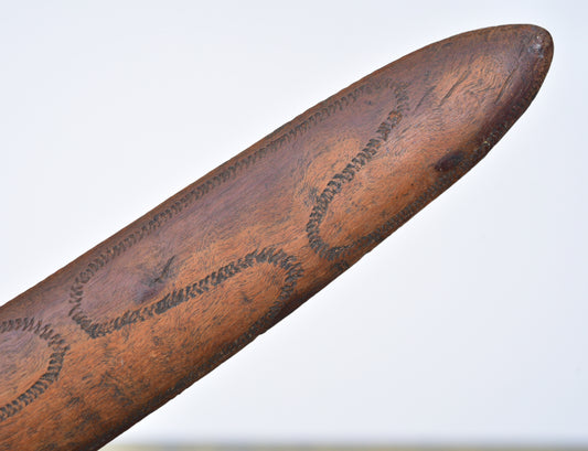 Aboriginal Boomarang with incised carving