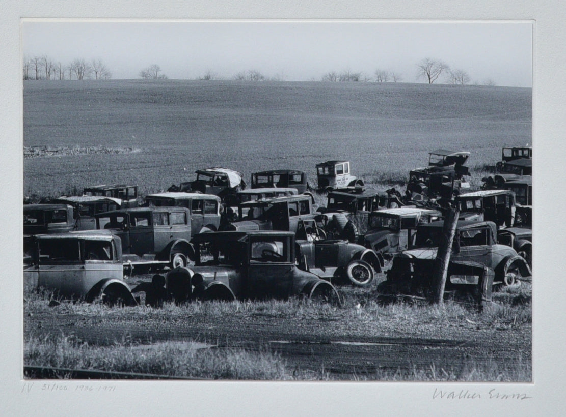 Walker Evans Photograph- Joe's Auto Graveyard