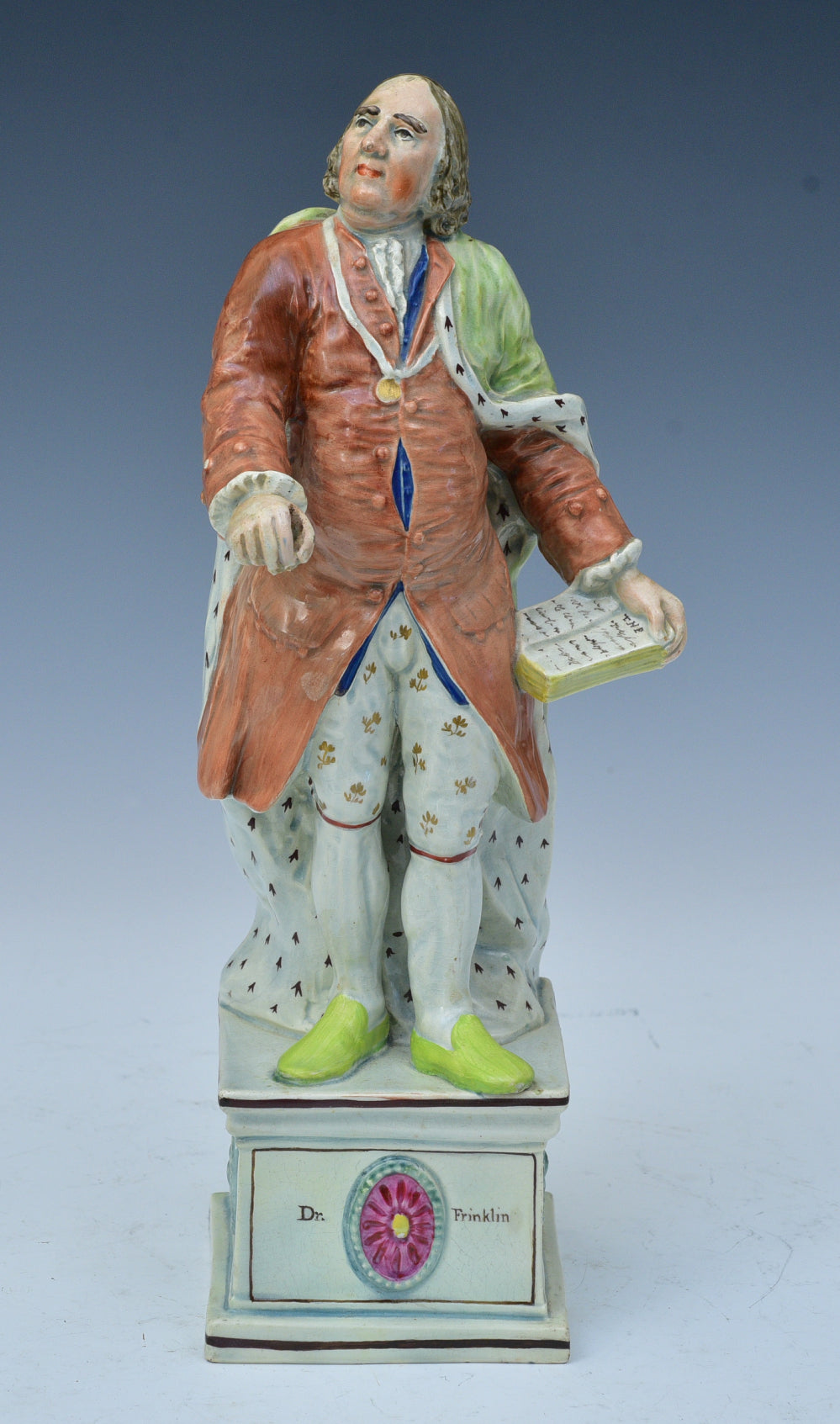 Pearlware Figure of Benjamin Franklin by Ralph Wood, Jr.