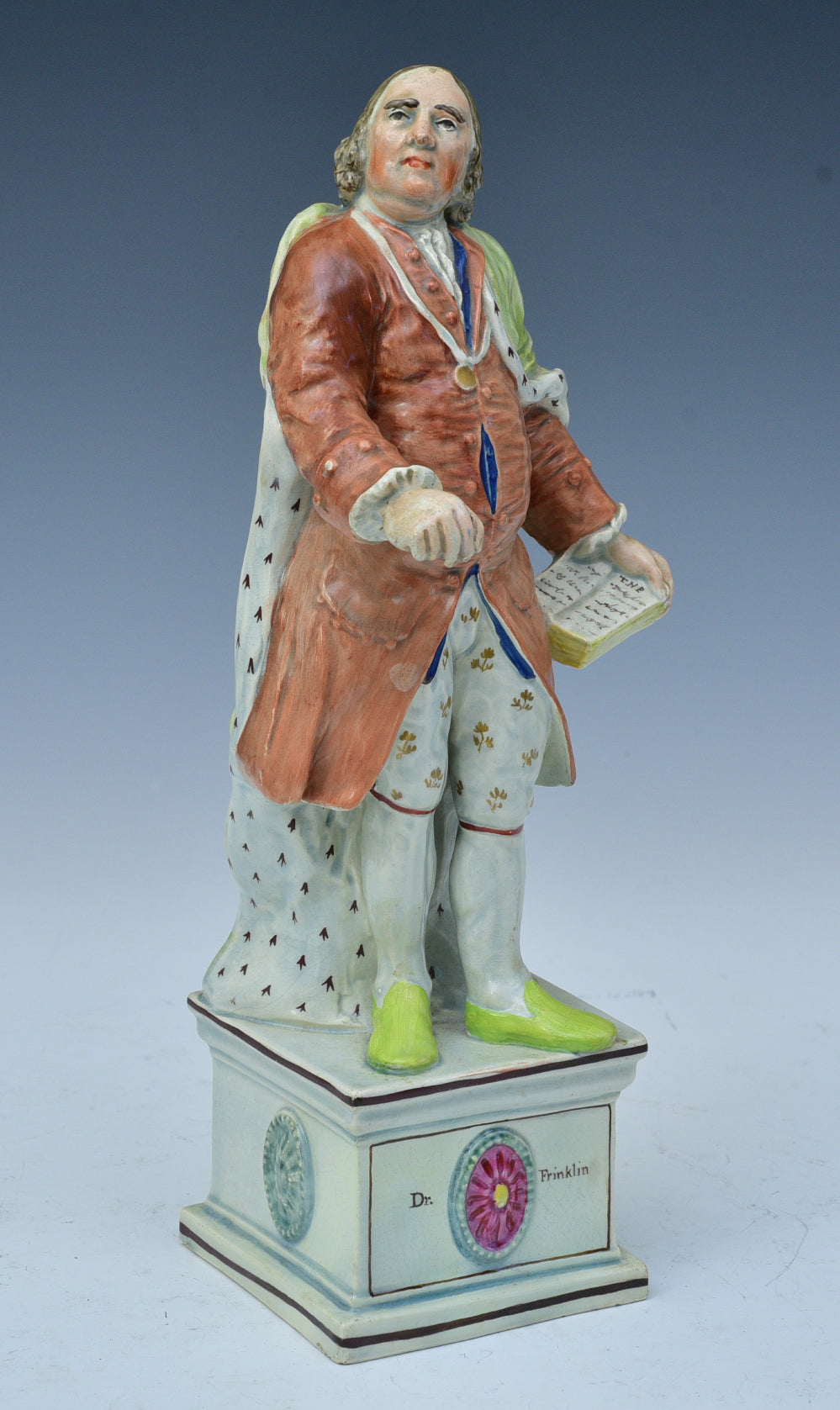 Pearlware Figure of Benjamin Franklin by Ralph Wood, Jr.