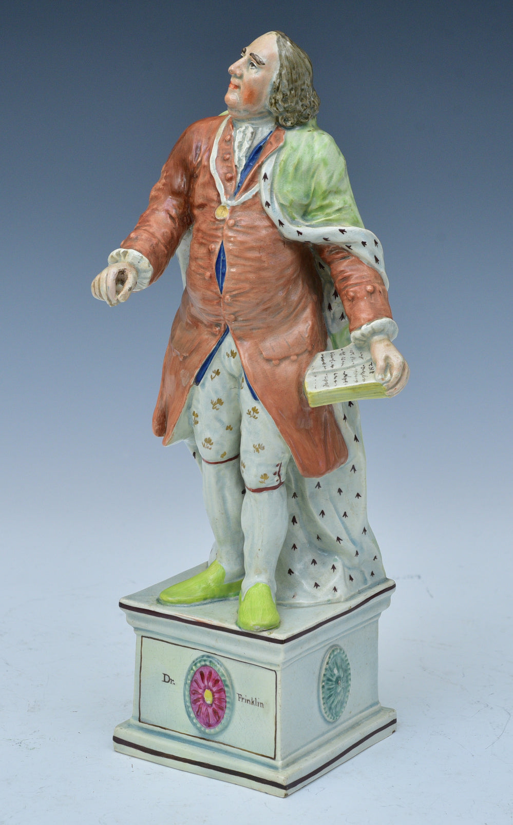 Pearlware Figure of Benjamin Franklin by Ralph Wood, Jr.