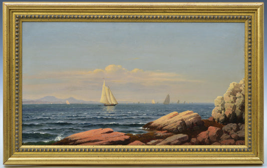 William Frederik De Haas, "Sail Boats on the Hudson"